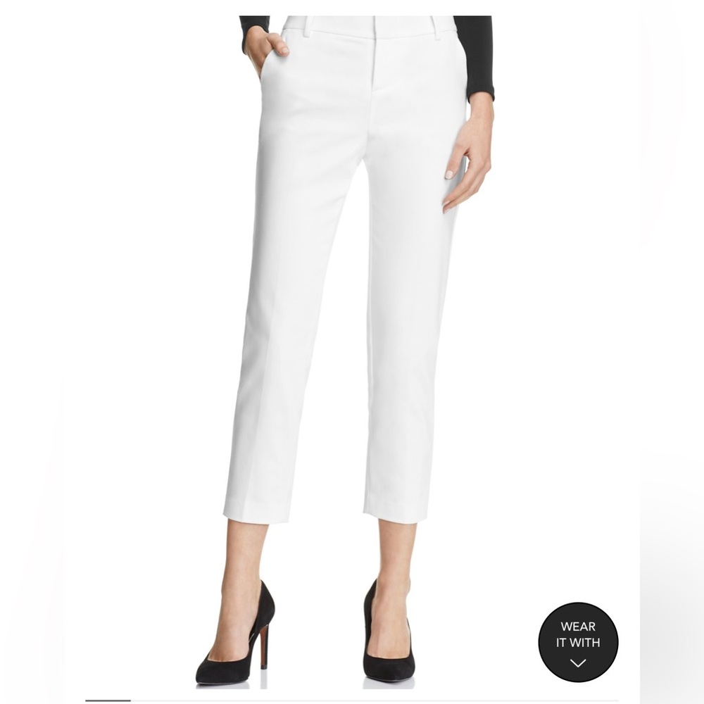 Alice + Olivia Stacey cropped slim pants white